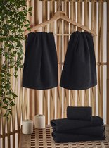 Салфетки махровые "KARNA" PETEK 30x50 см 1/1, цвет черный - Bilge Tekstil