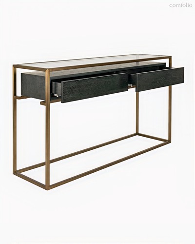 Чёрная консоль с ящиками Хэйворд, цвет черный - Louvre Home