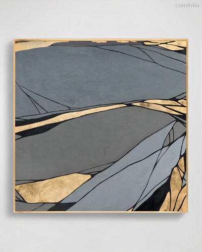 Интерьерная картина Грей- II, цвет золотой - Louvre Home