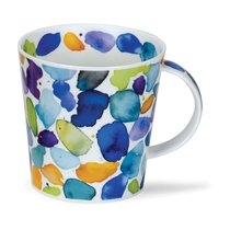 Кружка Dunoon Цветные капли в синем Кернгорм 480 мл, фарфор костяной - Dunoon