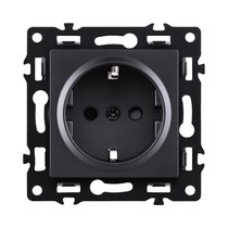 Розетка штепсельная SCHUKO 16A/250 В, черный Kollinger Asthetik AS-014BK - Kollinger