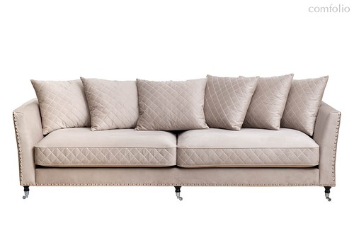 Диван Сорренто (Sorrento) 250 трехмест., велюр св. серый Colt030-SVSER250x101x90 - Garda Decor