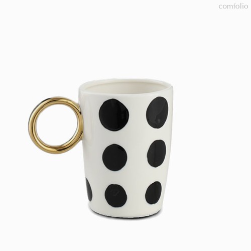 Кружка Zefir, цвет белый/золотой/черный - Cosmo
