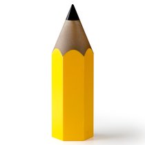 Подставка для карандашей Dinsor, желтая - Qualy