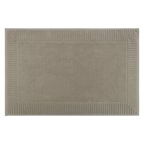 Коврик для ванной с фактурным бортиком бежево-серого цвета из коллекции Essential, 50х80 см - Tkano