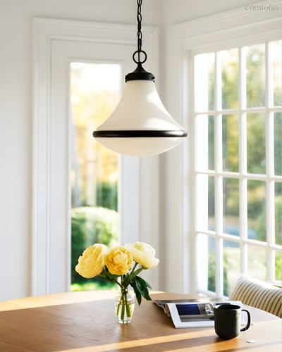 Чёрный подвесной светильник Ларна, цвет черный - Louvre Home