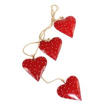 Гирлянда подвесная Red Hearts, 4 шт. - EnjoyMe