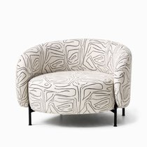 Кресло Evian, цвет белый/черный - Cosmo Red