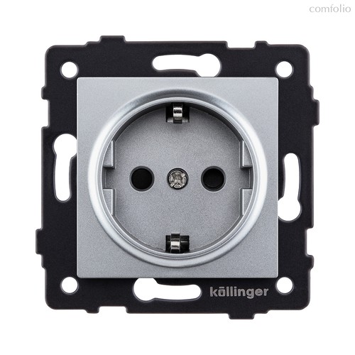 Розетка штепсельная SCHUKO 16A/250 В, серый Kollinger REA-002GY для Aspekt, Eleganz, Reflex - Kollinger