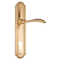 Дверная ручка на планке Fratelli Cattini LUCCIA CYL PL257-OLV полированная латунь - Fratelli Cattini