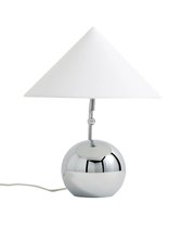 Серебристая лампа Шанталь с белым конусным абажуром, цвет хром - Louvre Home