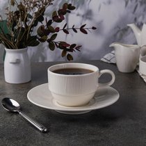 Чайная пара 210 мл белая d 8,5 см h6 см Neo Silk Stackable 6шт. - Noble