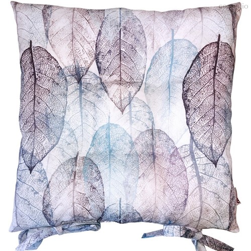 Подушка на стул "Зимние листья", P705-2019/11, 41х41 см, цвет голубой, 41x41 см - Altali