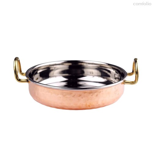 Сковорода для подачи 16,5*4 см круглая Copper нерж. цвет медь 2 ручки золото P.L. Proff Cuisine - P.L. Proff Cuisine