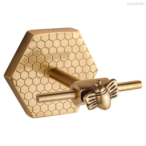 Крючок двойной МЁД, цвет Состаренная латунь - Covali