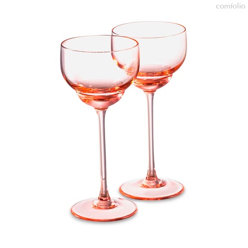 Набор бокалов для десертного вина Klimchi Тени 135 мл, 2 шт, богемское стекло, розовый - Klimchi