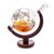 Декантер для виски с деревянной подставкой Globe 0.8л, цвет прозрачный - Balvi