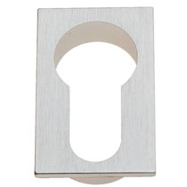 Накладка под цилиндр на прямоугольном основании Fratelli Cattini CYL 4FS-CS матовый хром 2 шт. - Fratelli Cattini