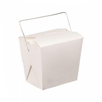 Коробка для лапши с ручками 480 мл белая, 7*5,5 см, 50 шт/уп, картон, Garcia de Pou - Garcia De Pou