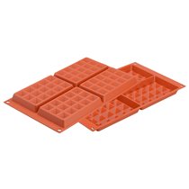 Форма для приготовления вафель Waffel Classic силиконовая красная - Silikomart