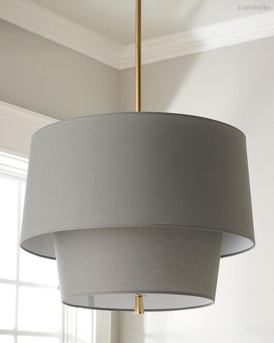 Серая люстра Вирджил, цвет золотой - Louvre Home