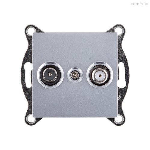 Розетка двойная TV (мама) + спутниковая SAT, серый Kollinger REA-035GY для Aspekt, Eleganz, Reflex - Kollinger