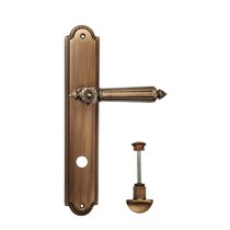 Дверная ручка Venezia Castello WC-2 на планке PL98 матовая бронза