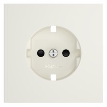 Накладка для розетки с заземлением и защитными шторками, S70 хлопок - Voltum