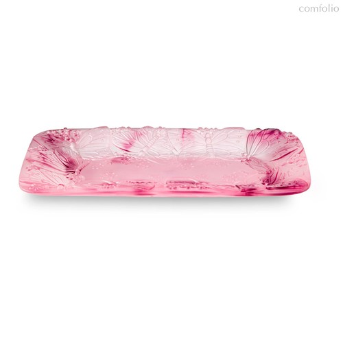 Блюдо прямоугольное Decor de Table Pate de Verre Cristal Бабочка 22х13 см, хрустальное тесто - Decor De Table