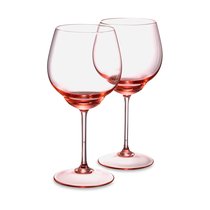 Набор бокалов для красного вина Klimchi Тени 460 мл, 2 шт, богемское стекло, розовый - Klimchi