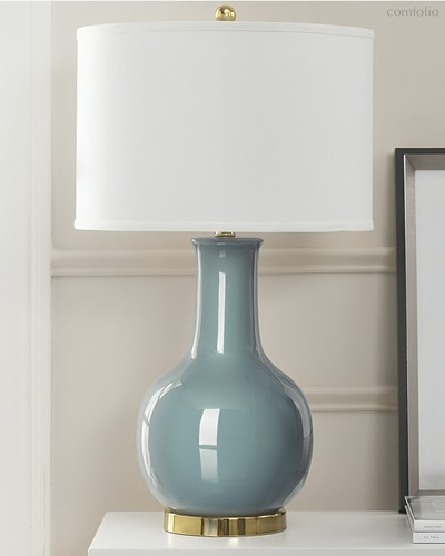 Бирюзовая настольная лампа Майло, цвет бирюзовый - Louvre Home