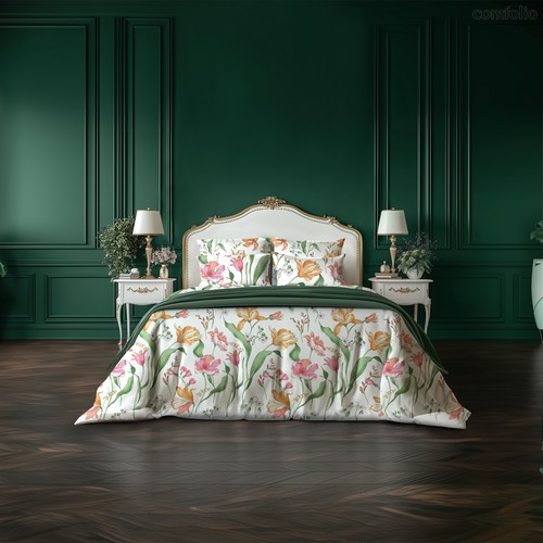 Комплект постельного белья "Verossa" Сатин 2,0СП Bright tulip, 2-спальный - Nordtex