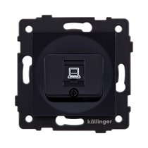 Розетка Ethernet RJ45 Cat.6, черный Kollinger REA-018BK для Aspekt, Eleganz, Reflex - Kollinger