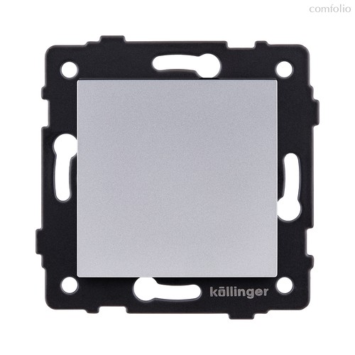 Выключатель 1-клавишный 10А/250В, серый Kollinger REA-S-001GY для Aspekt, Eleganz, Reflex - Kollinger