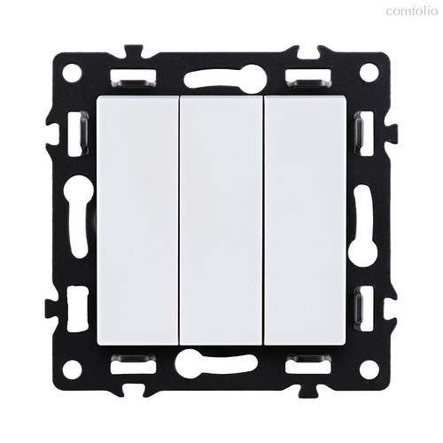 Трехклавишный выключатель 10А/250В Белый Kollinger Asthetik AS-710WH - Kollinger