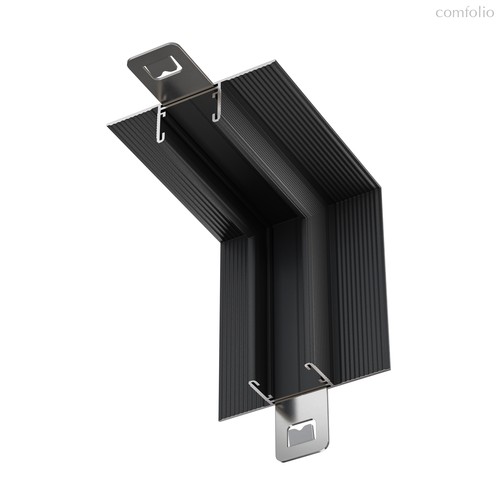 Коннектор угловой внутренний, встраиваемый под ГКЛ 12,5 мм Basity, черный - Maytoni