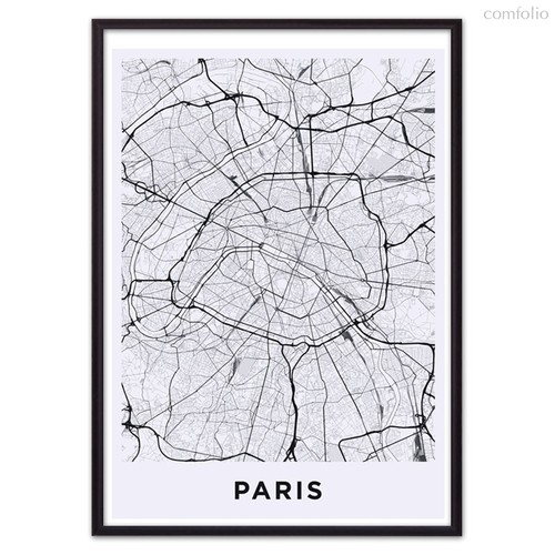 Карта Париж, 30x40 см - Dom Korleone