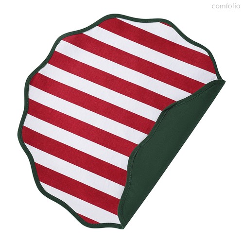 Салфетка под приборы Trendy Christmas красного цвета из коллекции New Year Essential, ?40 см - Tkano