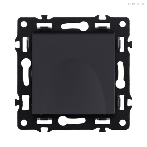 Розетка штепсельная SCHUKO 16A/250 В с крышкой, черный Kollinger Asthetik AS-015BK - Kollinger