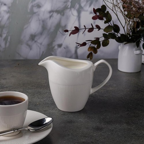 Соусник молочник 260 мл d 8,1 см h9,5 см с ручкой фарфор Neo Silk 6шт., цвет белый - Noble