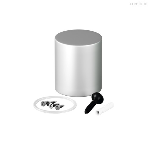 Торцевая металлическая заглушка для круглого неона 360° D25 серебро - Maytoni