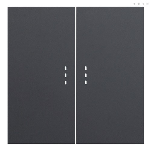 Клавиши для двухклавишного перекрестного выключателя с подсветкой 35615 MB, черный сатин - Rikett