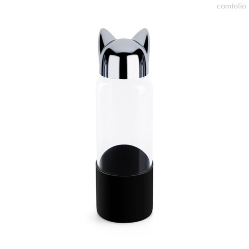 Бутылка для воды Cat 0.35л черная, цвет черный - Balvi