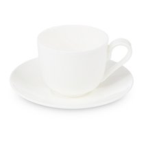 Чашка чайная с блюдцем Decor de table Плиссе 230 мл, фарфор костяной - Decor De Table