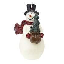 Свеча декоративная Festive snowman из коллекции New Year Essential, 15 см - Tkano