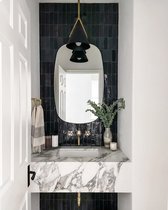 Черное настенное зеркало Вейл, цвет черный - Louvre Home