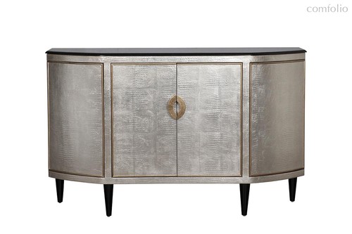 Комод серебристый с каменн. столешницей 160x43x102см - Garda Decor