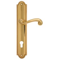 Дверная ручка Venezia Carnevale CYL на планке PL98 полированная латунь - Venezia Collezione