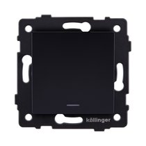 Выключатель 1-клавишный 10А/250В с LED подсветкой, черный Kollinger REA-S-002BK для Aspekt, Eleganz, Reflex - Kollinger