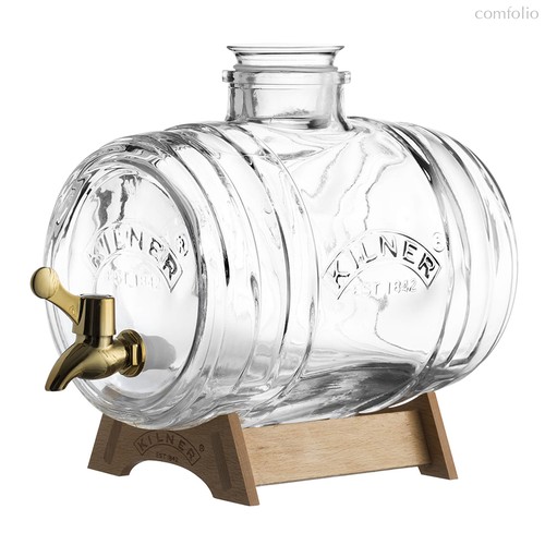 Диспенсер для напитков Barrel на подставке 3 л в подарочной упаковке - Kilner